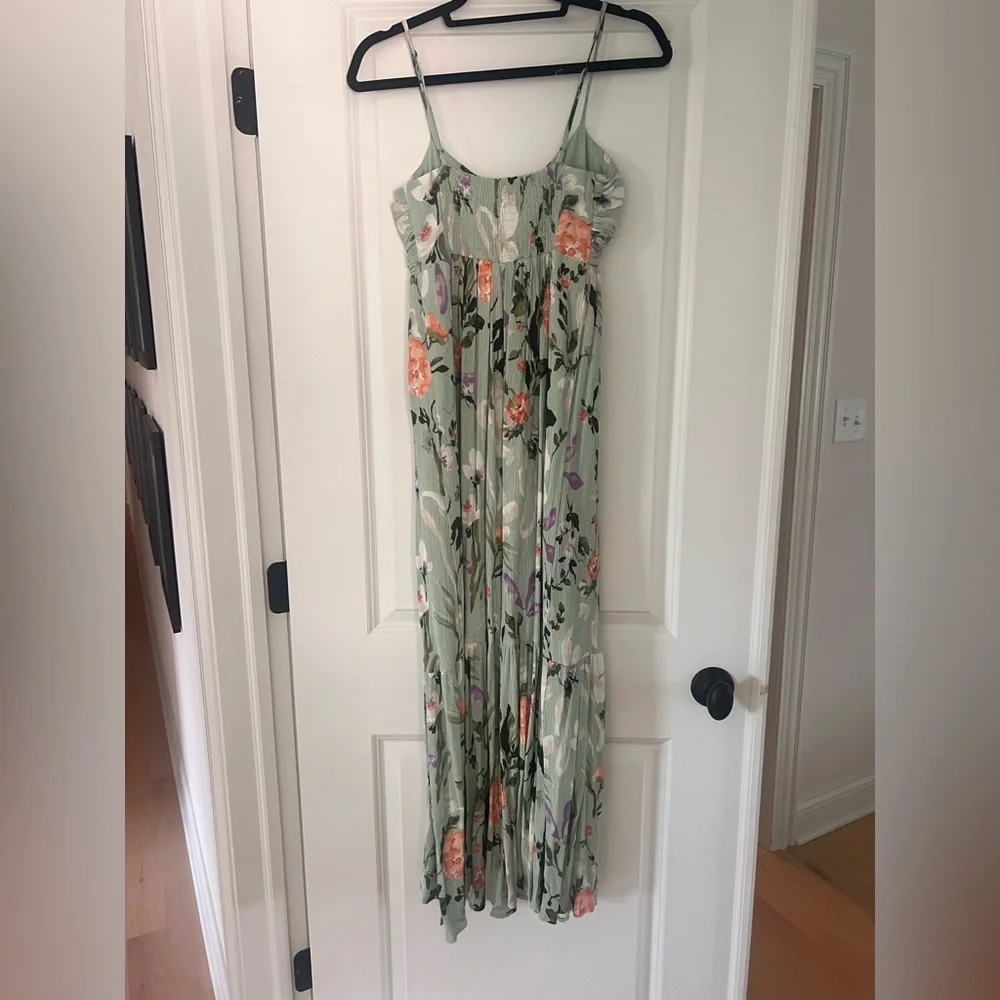 Abercrombie & Fitch Green Floral Cami Dress Small - Picture 4 of 8